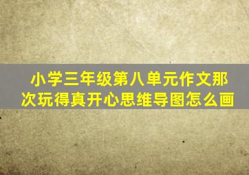 小学三年级第八单元作文那次玩得真开心思维导图怎么画