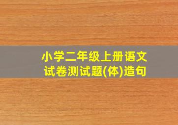 小学二年级上册语文试卷测试题(体)造句