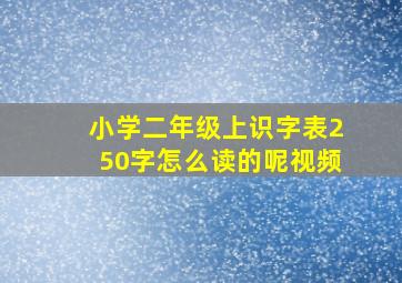 小学二年级上识字表250字怎么读的呢视频