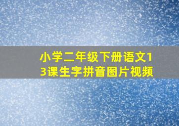 小学二年级下册语文13课生字拼音图片视频