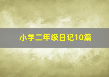 小学二年级日记10篇