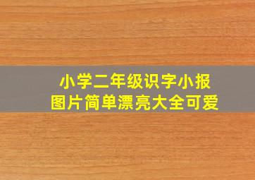 小学二年级识字小报图片简单漂亮大全可爱