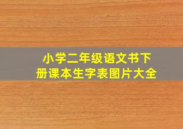 小学二年级语文书下册课本生字表图片大全