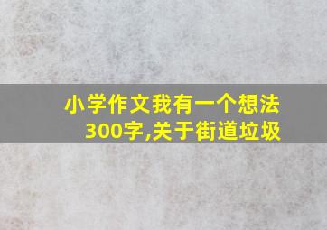 小学作文我有一个想法300字,关于街道垃圾