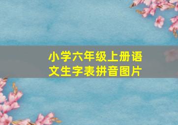 小学六年级上册语文生字表拼音图片