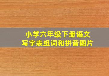 小学六年级下册语文写字表组词和拼音图片