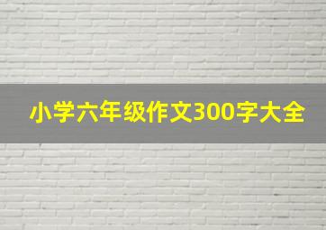 小学六年级作文300字大全