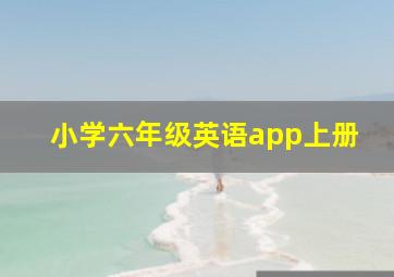 小学六年级英语app上册