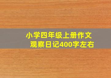 小学四年级上册作文观察日记400字左右