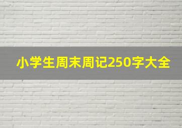 小学生周末周记250字大全