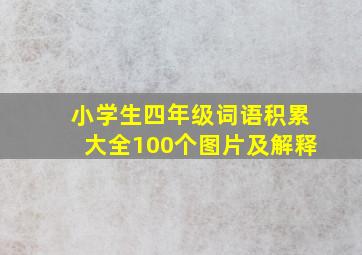 小学生四年级词语积累大全100个图片及解释