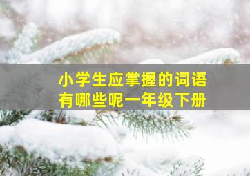 小学生应掌握的词语有哪些呢一年级下册