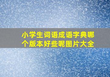 小学生词语成语字典哪个版本好些呢图片大全