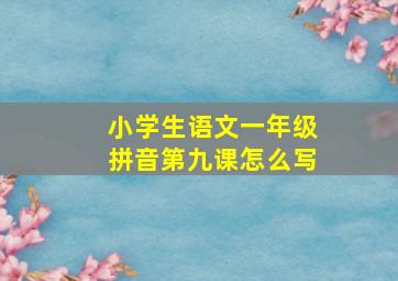 小学生语文一年级拼音第九课怎么写