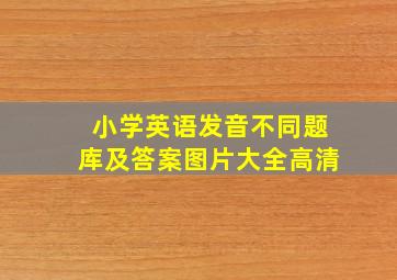 小学英语发音不同题库及答案图片大全高清