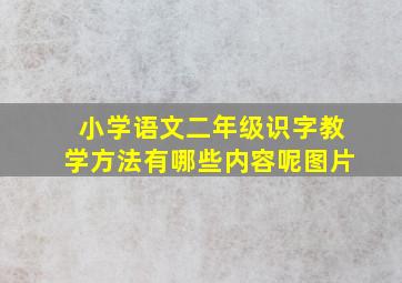 小学语文二年级识字教学方法有哪些内容呢图片