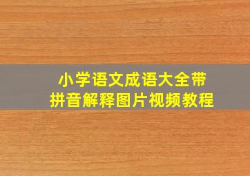 小学语文成语大全带拼音解释图片视频教程