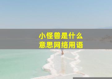 小怪兽是什么意思网络用语