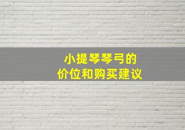 小提琴琴弓的价位和购买建议