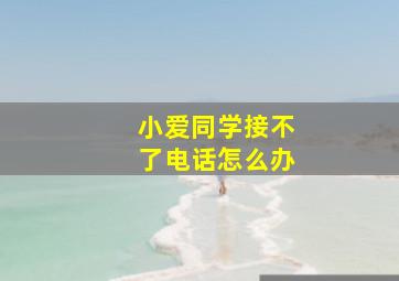 小爱同学接不了电话怎么办