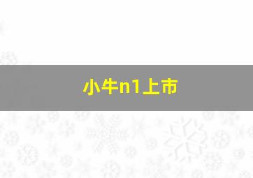 小牛n1上市