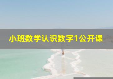 小班数学认识数字1公开课