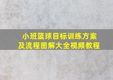 小班篮球目标训练方案及流程图解大全视频教程