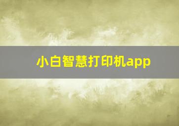 小白智慧打印机app