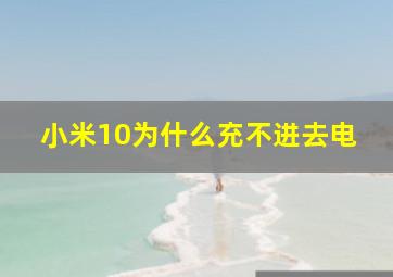 小米10为什么充不进去电