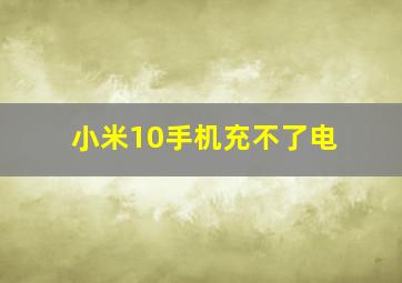 小米10手机充不了电