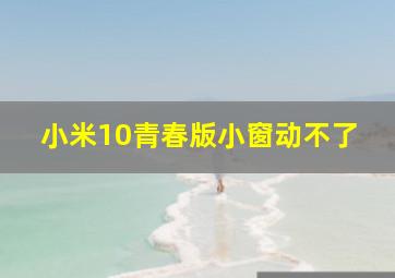 小米10青春版小窗动不了