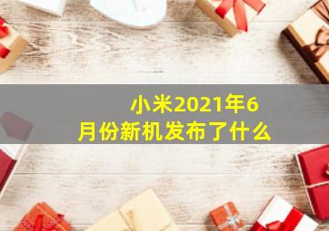 小米2021年6月份新机发布了什么