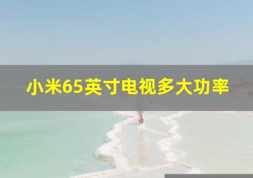 小米65英寸电视多大功率