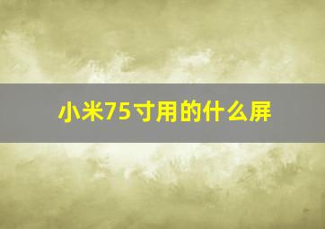 小米75寸用的什么屏