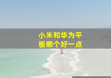 小米和华为平板哪个好一点