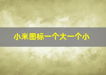 小米图标一个大一个小