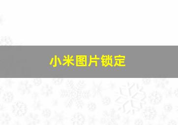 小米图片锁定