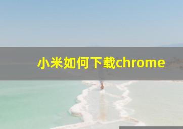 小米如何下载chrome