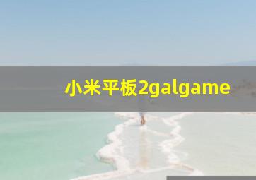 小米平板2galgame