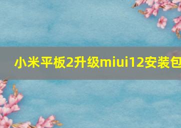 小米平板2升级miui12安装包