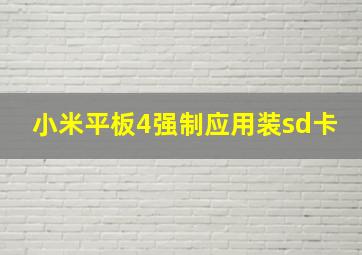 小米平板4强制应用装sd卡