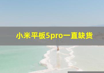 小米平板5pro一直缺货