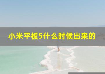 小米平板5什么时候出来的