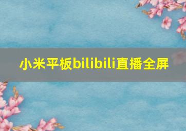 小米平板bilibili直播全屏