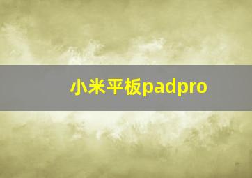 小米平板padpro