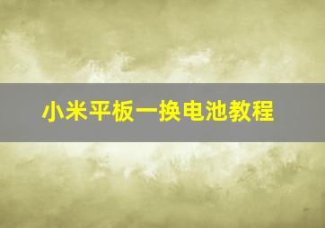 小米平板一换电池教程