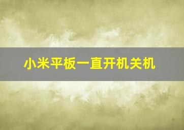 小米平板一直开机关机