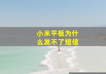 小米平板为什么发不了短信