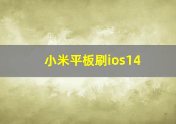 小米平板刷ios14