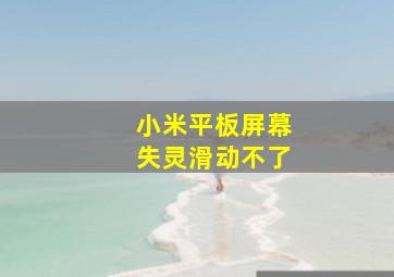 小米平板屏幕失灵滑动不了